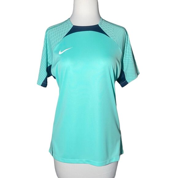 NIKE DRI-FIT Football Soccer T Shirt Vivid Mint Blue Women's Size M Short Sleeve - Picture 3 of 8
